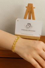 Baby kada with floral design with stone - Image 3