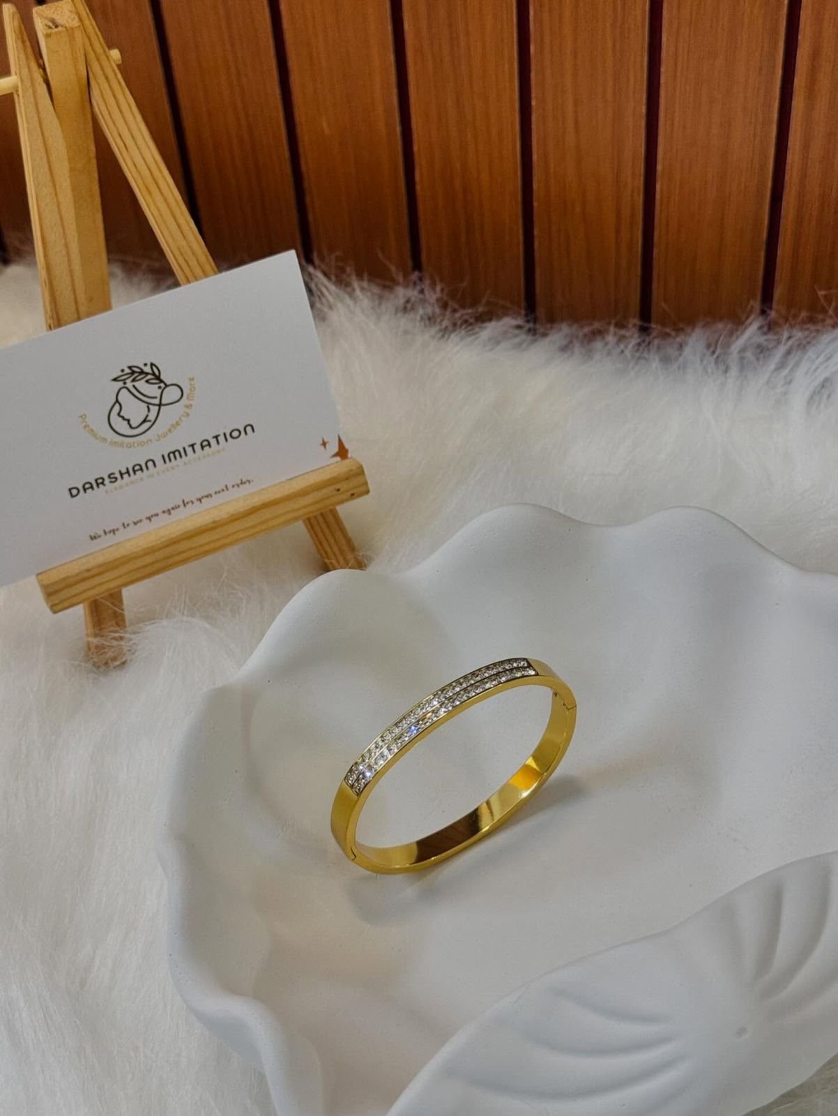 Double-Line Diamond Kada Double-Line Diamond Baby Kada - Image 1