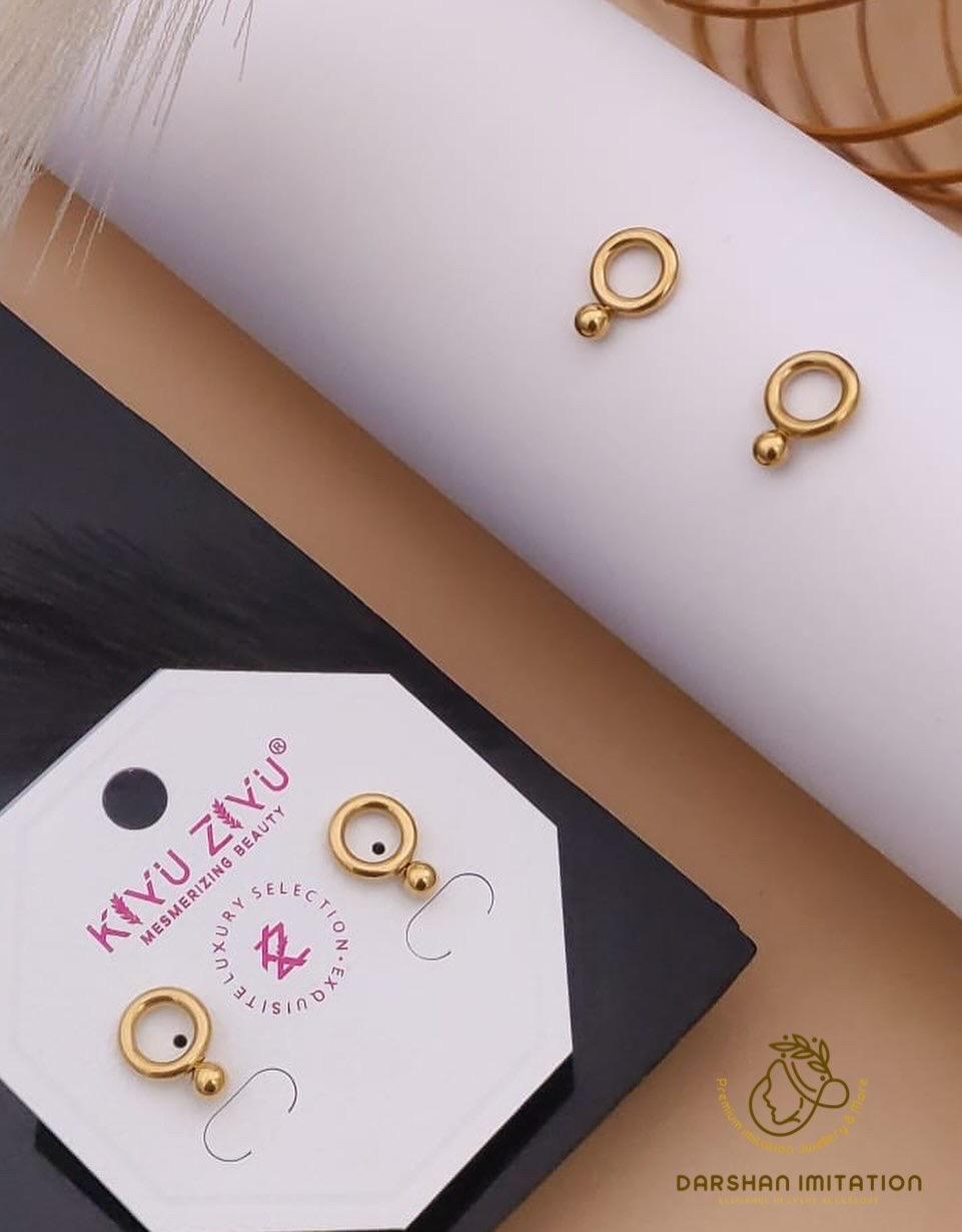 Earrings 5 Golden Loop Earrings - Image 1