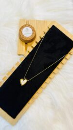 Elegant Heart-Shaped Gold-Plated Pendant Necklace