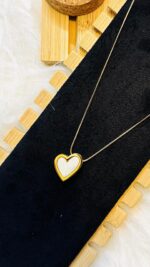 Elegant Heart-Shaped Gold-Plated Pendant Necklace - Image 2