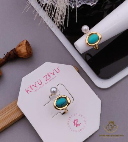 Turquoise & Pearl Ring