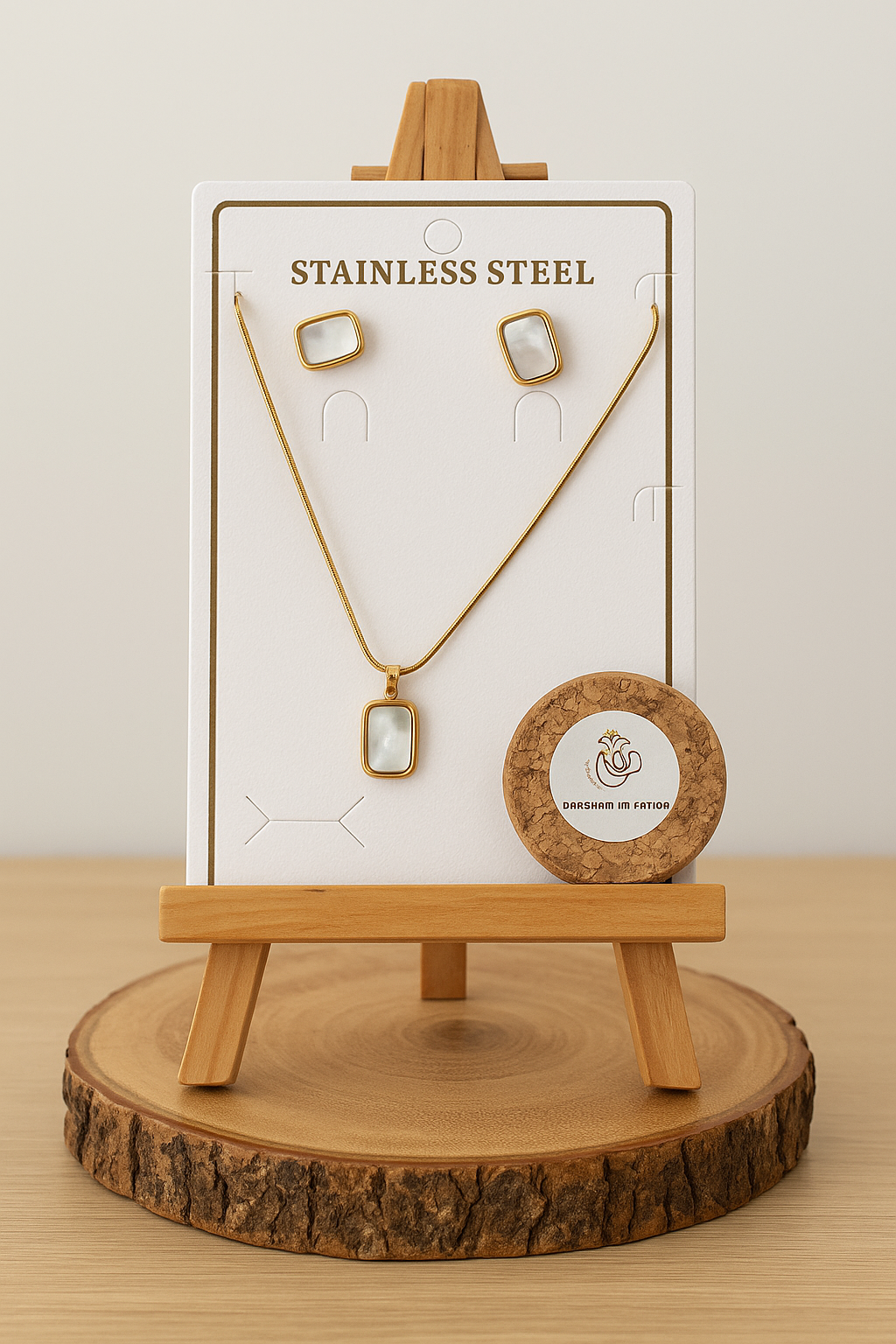 a8a2badb-7dee-408f-bbd5-cd259518cc2e Anti Tarnish jewel gold plated marble finish combo - Image 1