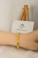 Baby kada with floral design with stone - Image 2