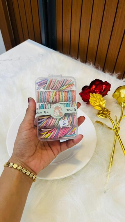Multicolor Hair Elastic Bands Set