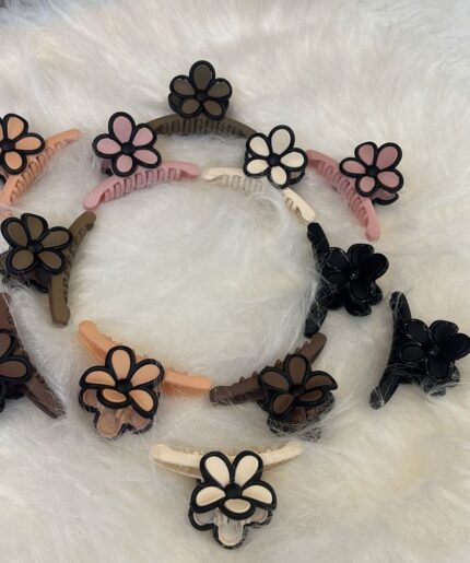 Floral Matte Hair Claw Clips