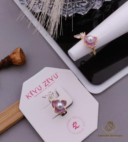 Blossom & Leaf Pearl Ring