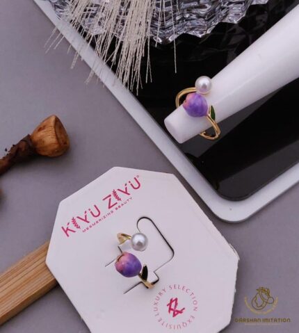 Orchid Blossom Adjustable Ring